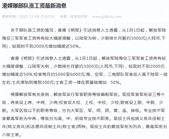 部隊張工資最新消息,部隊漲工資最新消息，改革措施與未來展望
